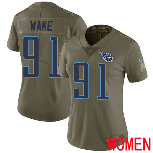 Tennessee Titans Limited Olive Women Cameron Wake Jersey NFL Football #91 2017 Salute to Service